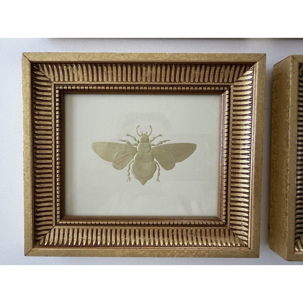 2005 "Bugs of Gold" Embossed Insect Prints – Kevin Lahvic – Gold Frames - Pier 1 - Picture 2 of 12